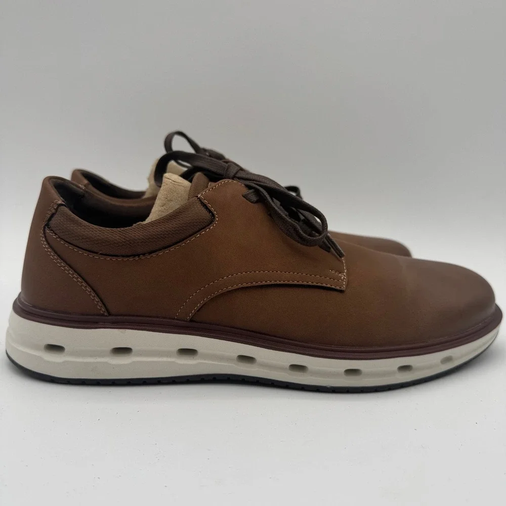 Lands' End Men's Size 9 Dark Tan Sport Oxford Casual Shoes NIB